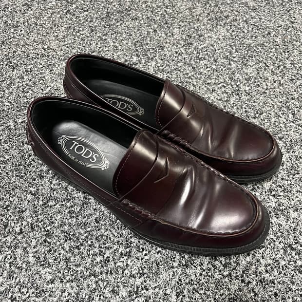 토즈 남성 로퍼 버건디 8A