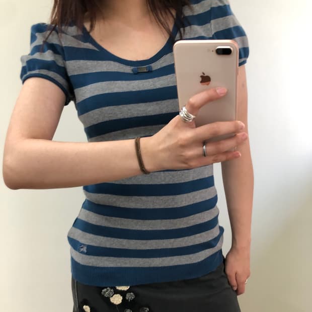 버버리 스트라이프 써머 니트