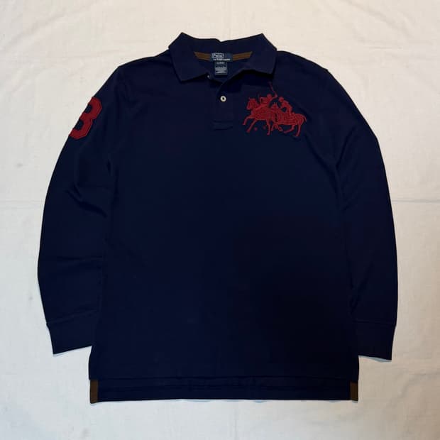 폴로 랄프로렌 빅포니 치프키프 롱슬리브 카라티 네이비