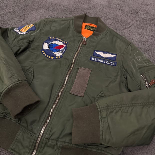 [ 정품/M ] 아스페시 x 아비렉스 MA-1 필드 플라이트 자켓