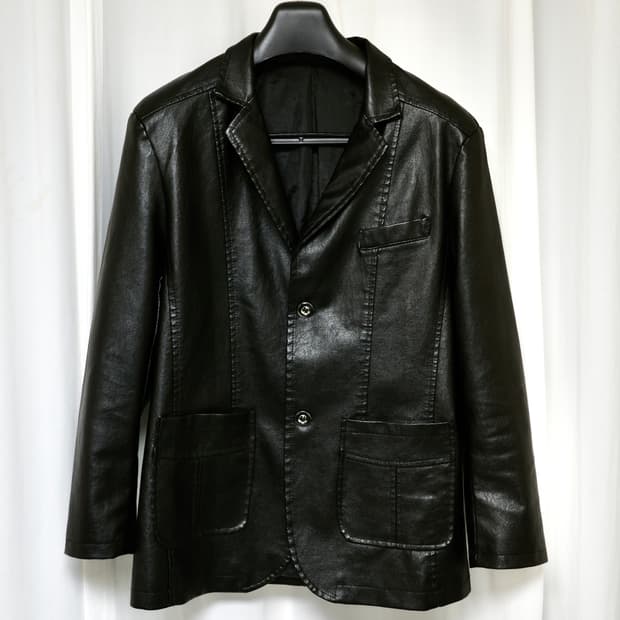 가죽(리얼레더) 테일러드 블레이저 자켓 XL