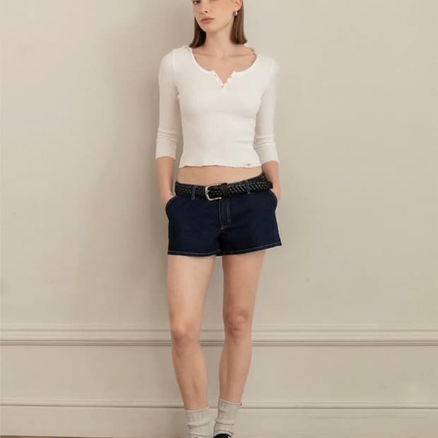 글로니 THE RACHEL DENIM SHORTS (DEEP BLUE)