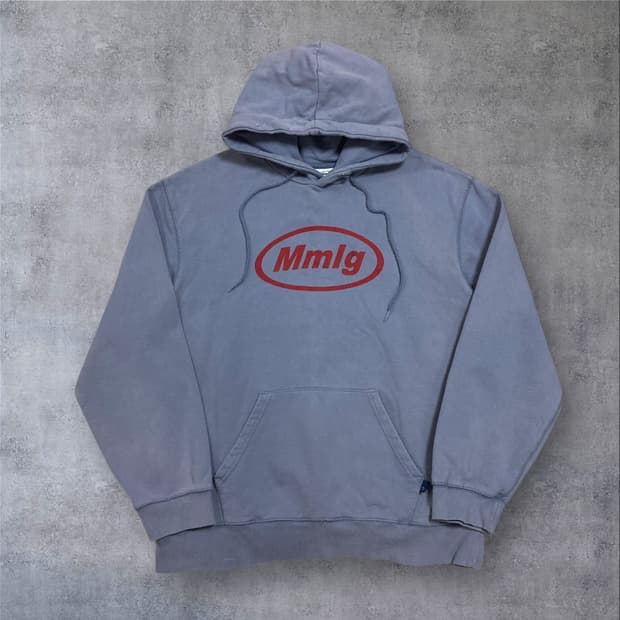 Mmlg 빅로고 스카이 컬러 후드티