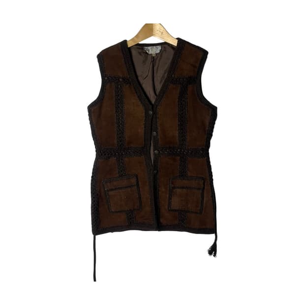 [VTG] 빈티지 크로쉐 스웨이드 베스트