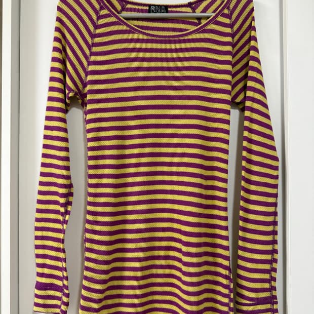 Vintage Purple-Yellow Stripe Long Sleeve