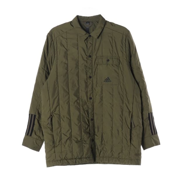 아디다스 프라임그린 퀼팅 셔츠 자켓 L