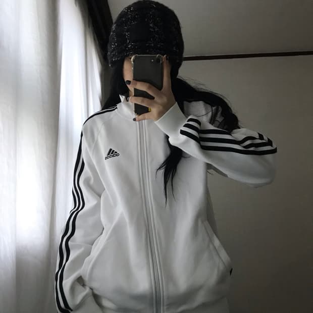 아디다스 흰검 면집업