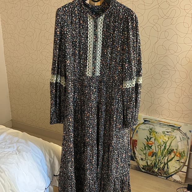 써스데이아일랜드(ThursdayIsland) /플라워패턴 롱원피스(M)