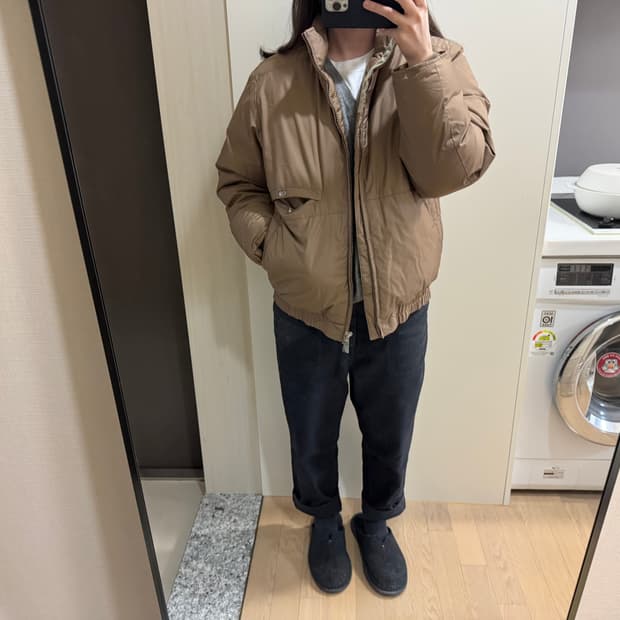 노스페이스 퍼플라벨 나나미카 카멜 패딩