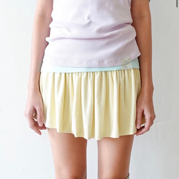 샵페어리  yuzu skirt (lemon)