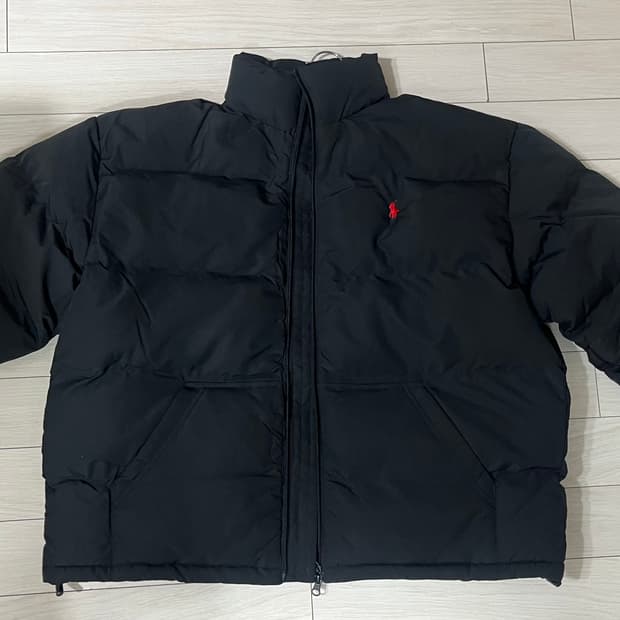 폴로 랄프로렌 블랙 패딩 L(105)