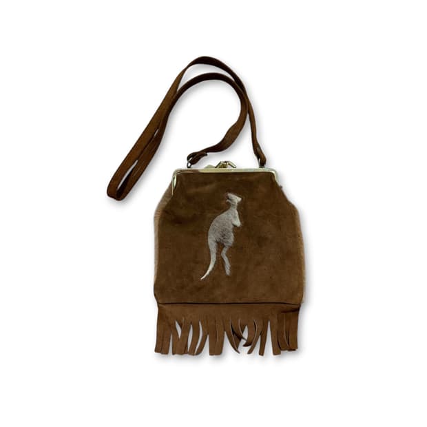 LISPEER TRADING 빈티지 스타일 스웨이드 미니 크로스백