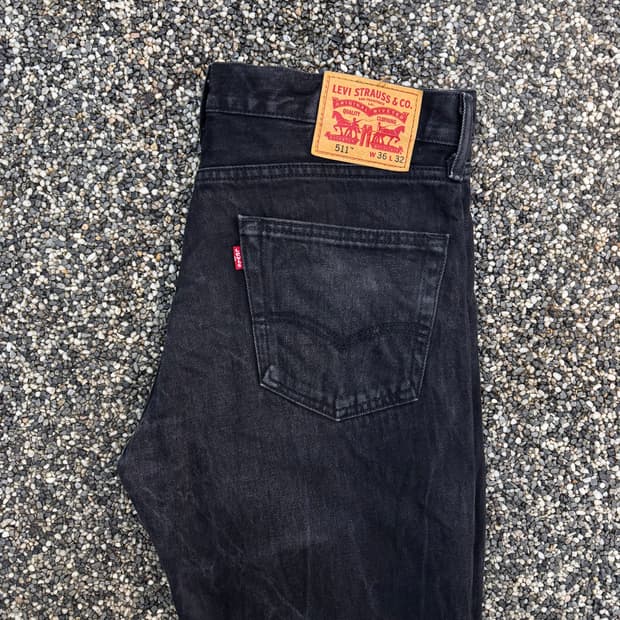 리바이스 511 리지드 블랙진 (36)  