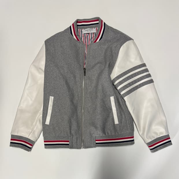 희귀!! 여성 일본 톰브라운 키즈 4바 바시티 자켓 140 xs ~ s