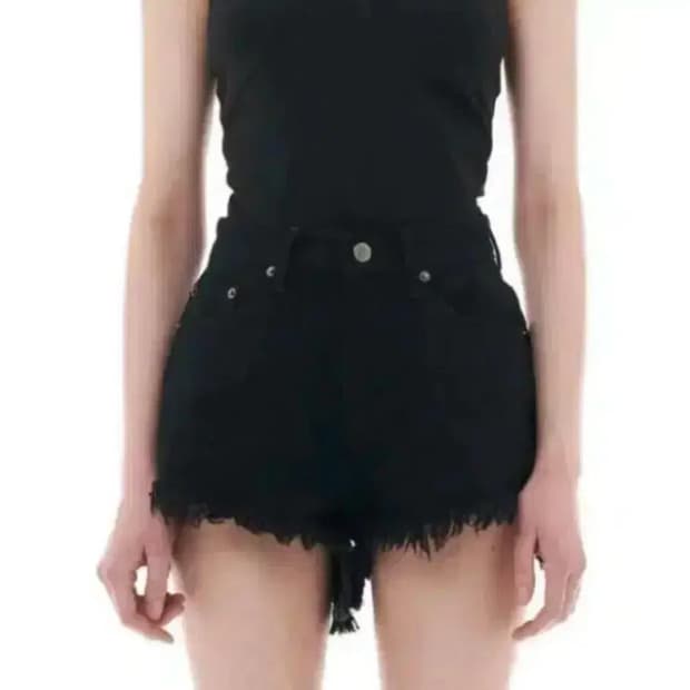 보헤미안서울 컷팅 데미지 숏츠 블랙