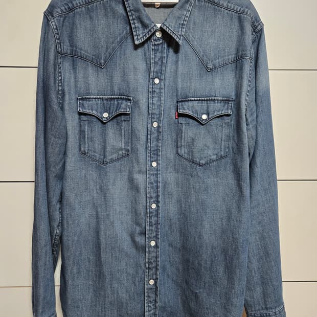 리바이스 웨스턴 중청 데님 셔츠(M사이즈)