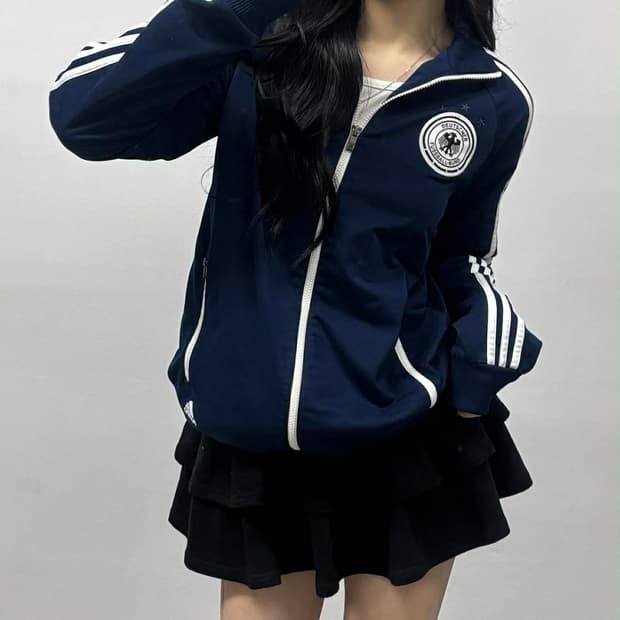 아디다스 독일 국대 12/13유니폼 네이비 대장급 맨즈라인 트랙탑 희귀져