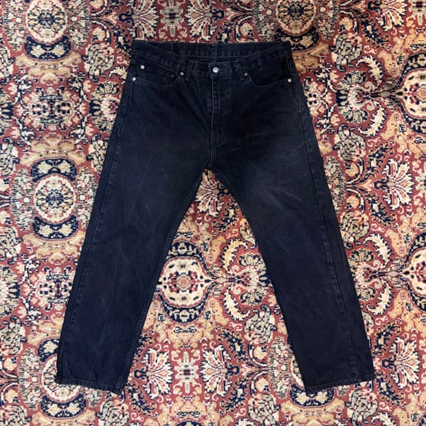 빈티지 리바이스 505 블랙 진 데님 36 (663)