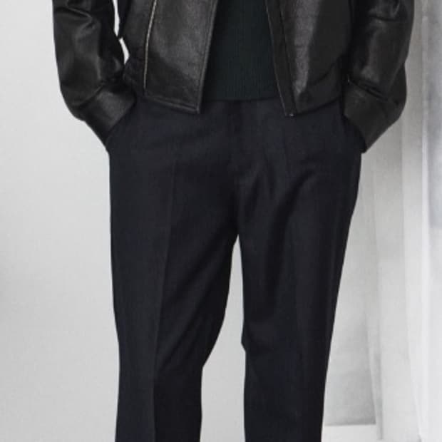 웨이비니스 하이넥 레더 자켓