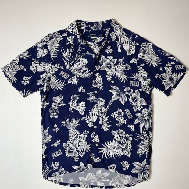 폴로 랄프로렌 하와이안 코튼 반팔 셔츠 PN9649