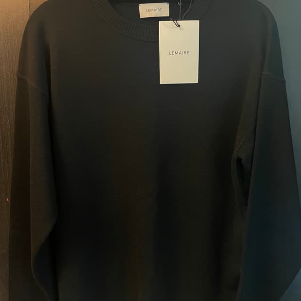 르메르 크루넥 립 스웨터 블랙 M