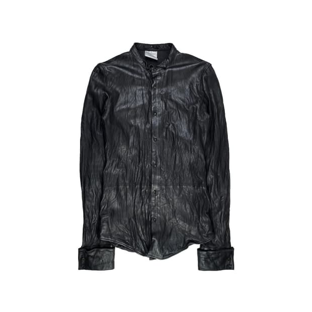 Julius leather shirt jacket