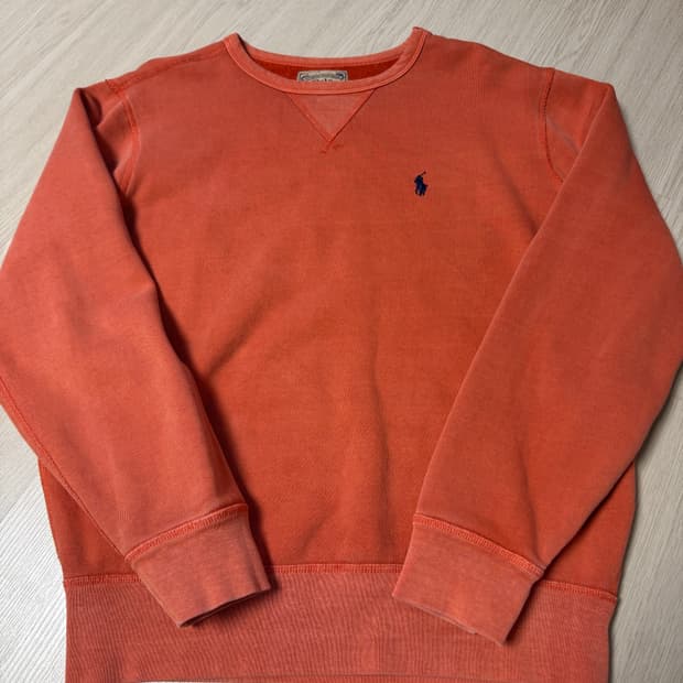 폴로 맨투맨 스웻 (약기모, 데님라인, 워싱)