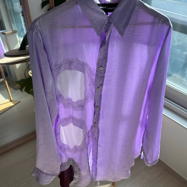 Edward Cuming Purple Cutout Shirt
