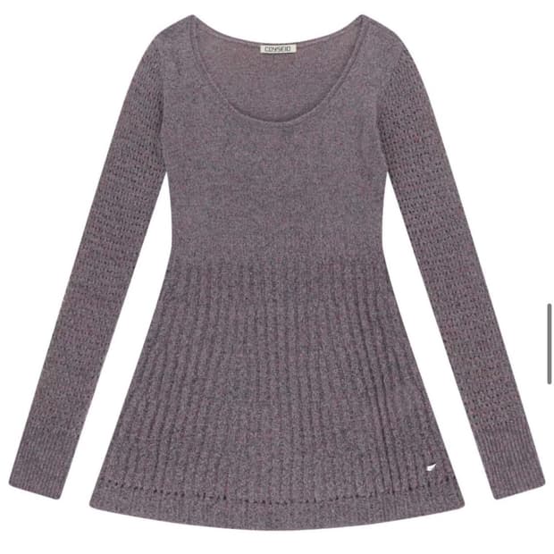 코이세이오 소프트 벨 니트원피스 퍼플그레이