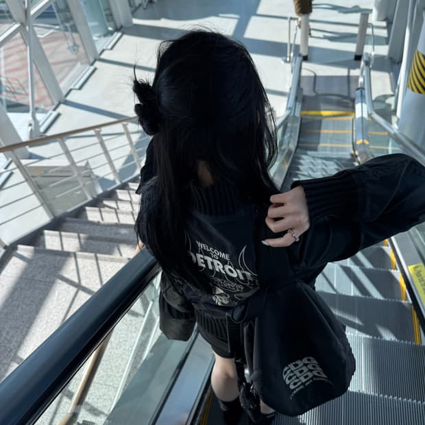 (무배) 히스테릭 글래머스 데빌 나이크 자켓 블랙