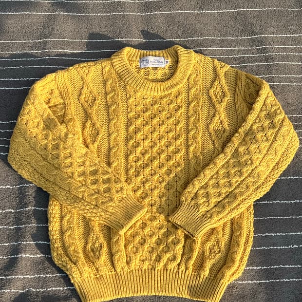 [유니섹스]  Kerry Woollen Mills 머스타드 아란