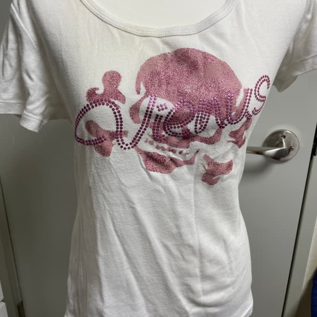 빈티지 화이트 해골 프린팅 반팔 티셔츠