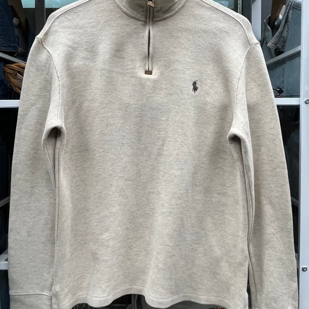폴로 랄프로렌 하프집업 맨투맨 아이보리