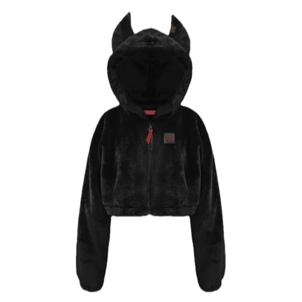 Toh baby devil fur hood zip