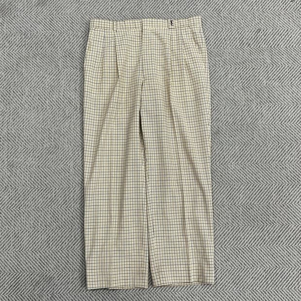 입생로랑 체크 슬랙스 v0980