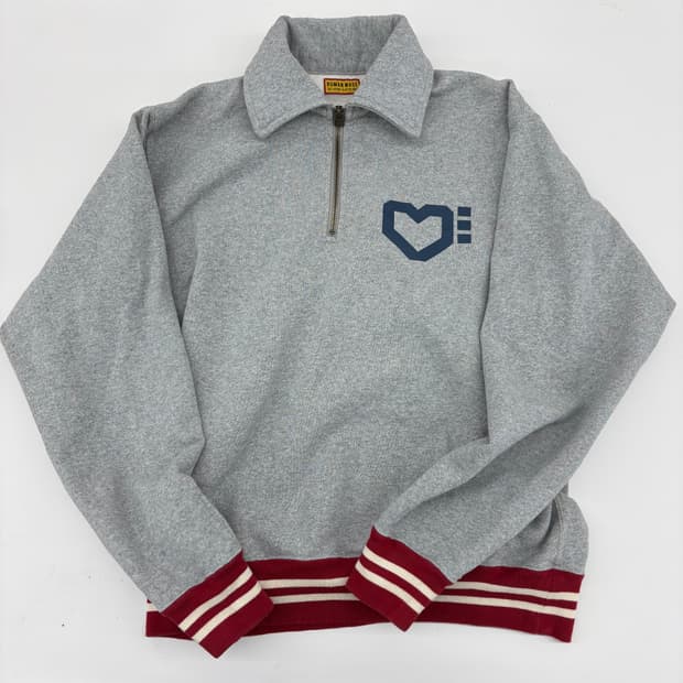 휴먼메이드 하프집업 맨투맨