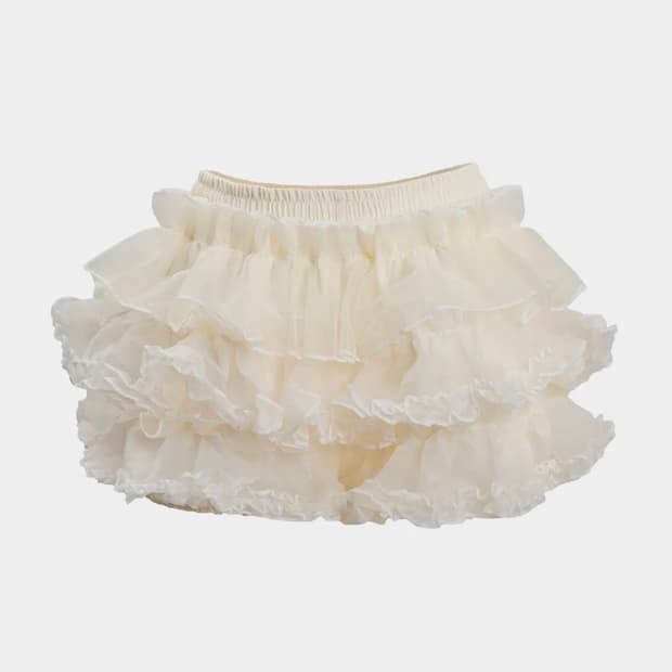 러프넥 튜튜 스커트팬츠