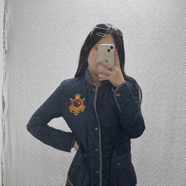 폴로 랄프 로렌 올드스쿨 자수로고 벨티드 경량 패딩 M C06855