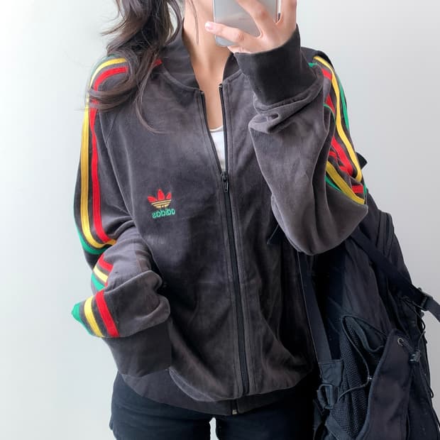 아디다스 벨벳 집업