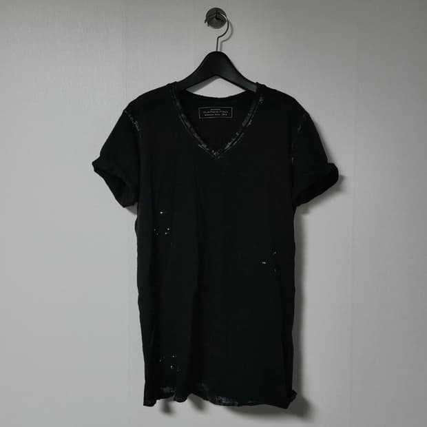 Balmain 디스트레스드 페인팅 티셔츠