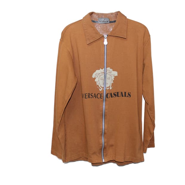 1990s 베르사체 메두사 집업 블루종