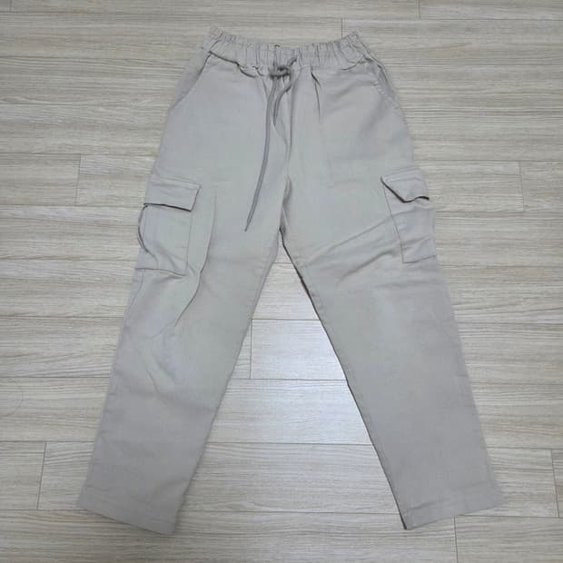 베이지 카고팬츠 면바지 슬림핏 M
