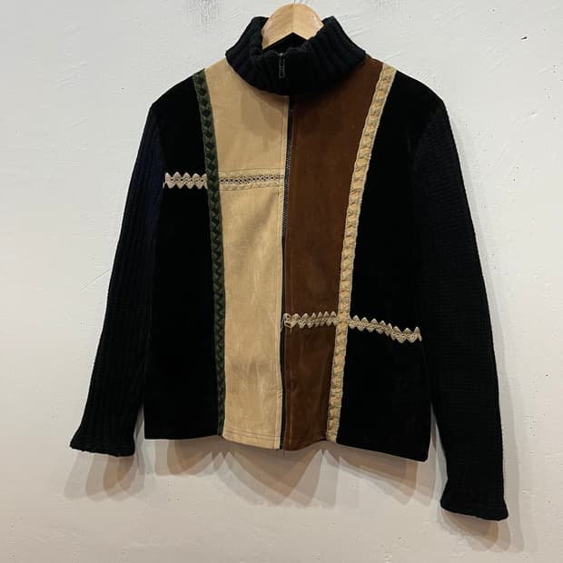 THIRTY PARIS 스웨이드 니트집업 우먼즈