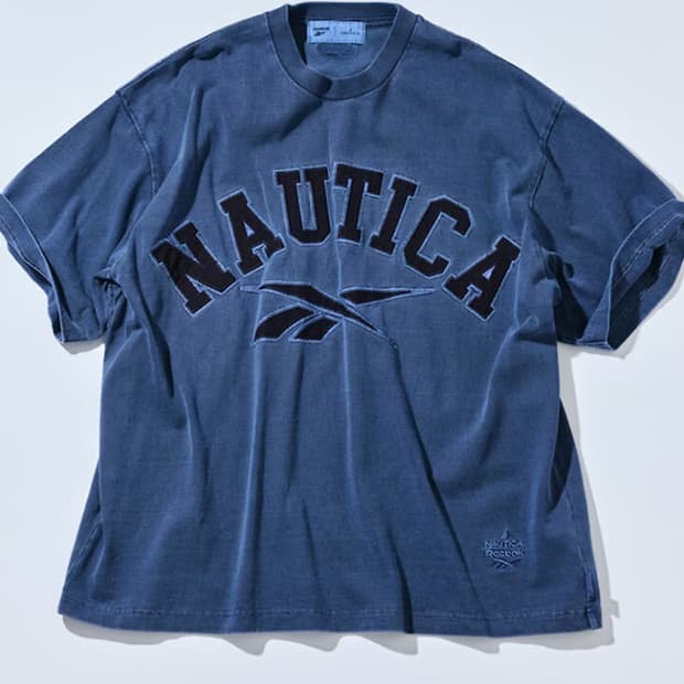 노티카 재팬 x Reebok 아치로고 피그먼트 다이 티셔츠 네이비 XL