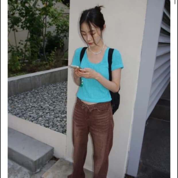 김아홉 브라운 데님