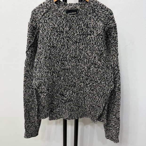 정품) 쟈딕앤볼테르 블랙/화이트 니트 스웨터 S