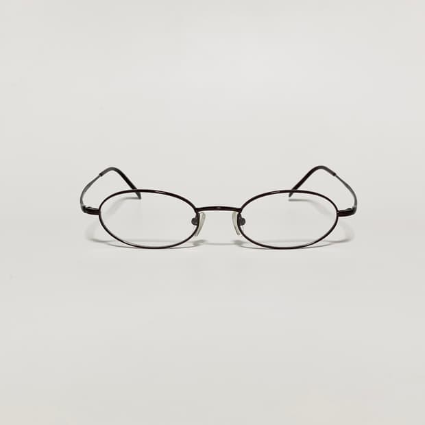 820 데드스탁 딥버건디 와인 오벌 라운드 초경량 프레임 픽키 빈티지안경