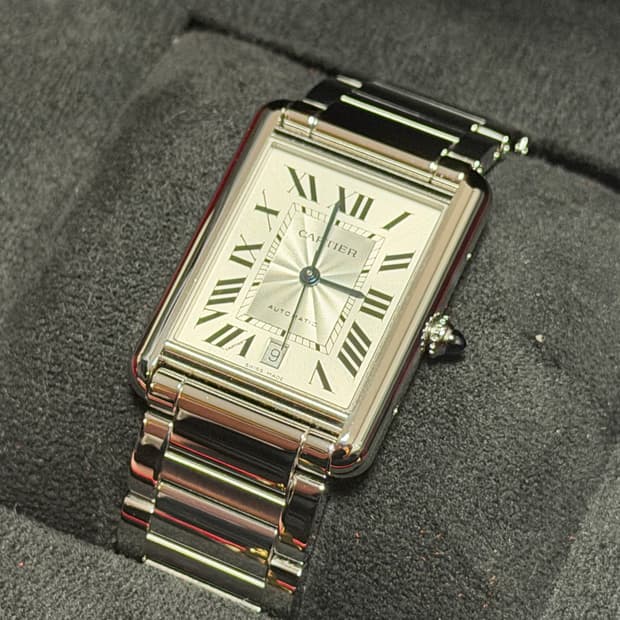 까르띠에 탱크 머스트 스틸 오토매틱 XL