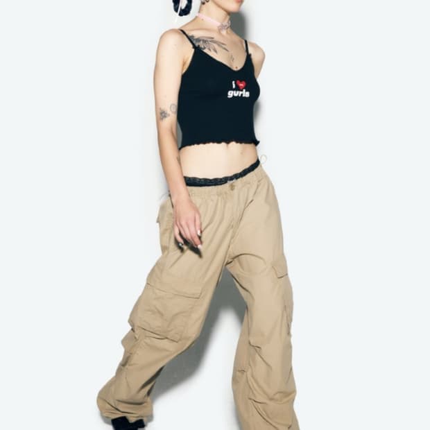 애즈이프캘리 카고 팬츠 베이지