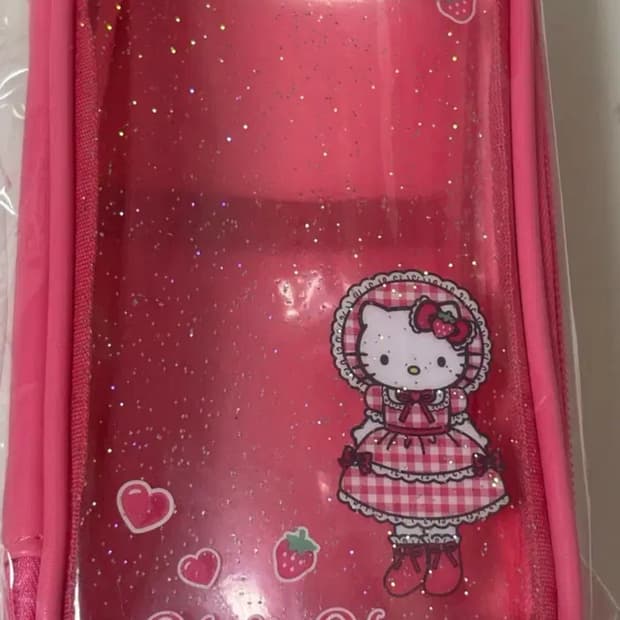 신상 바배)산리오 헬로키티 스타일업 로리타 키티 핑크 글리터 파우치